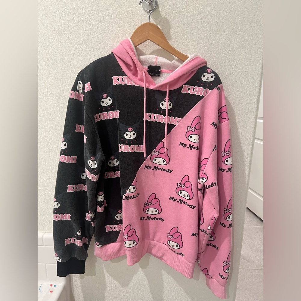 DUMBGOOD My Melody and Kuromi black/pink hoodie